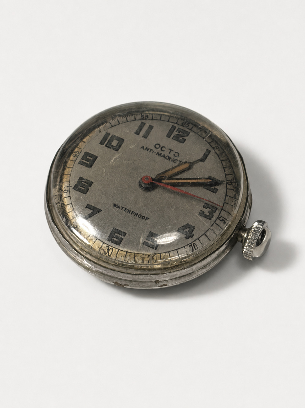Vintage Octo Swiss Pocket Watch Anti-Magnetic Brevet 217234 Parts Repair